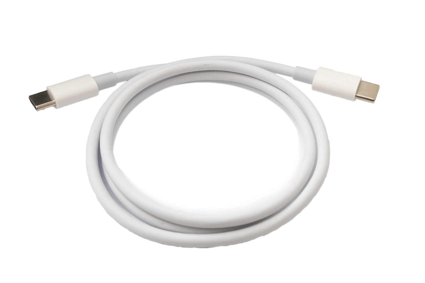 SYSTEM-S USB 3.1 Gen 2 Typ C Kabel 100 cm Stecker zu Stecker 10 Gbit/s 100W Weiß