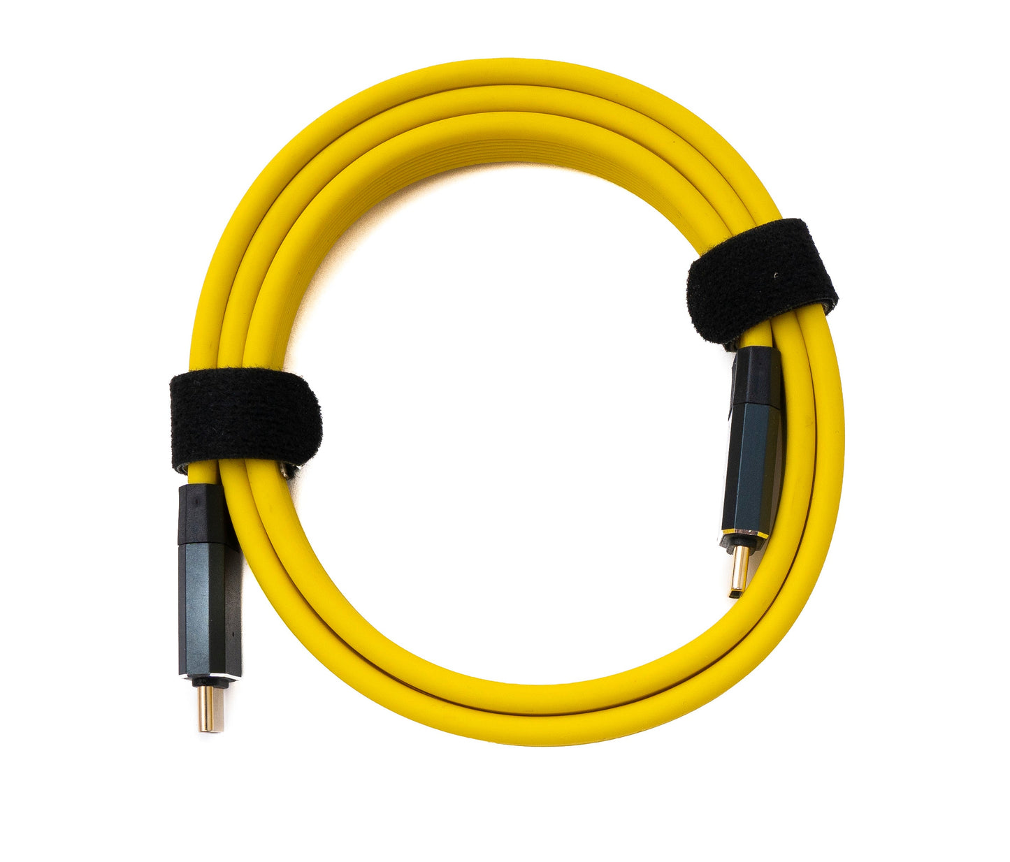 SYSTEM-S USB 3.2 Gen 2 Cable 80 cm Type C Male to Male Flat Cable Yellow 20 Gbit/s 100 W