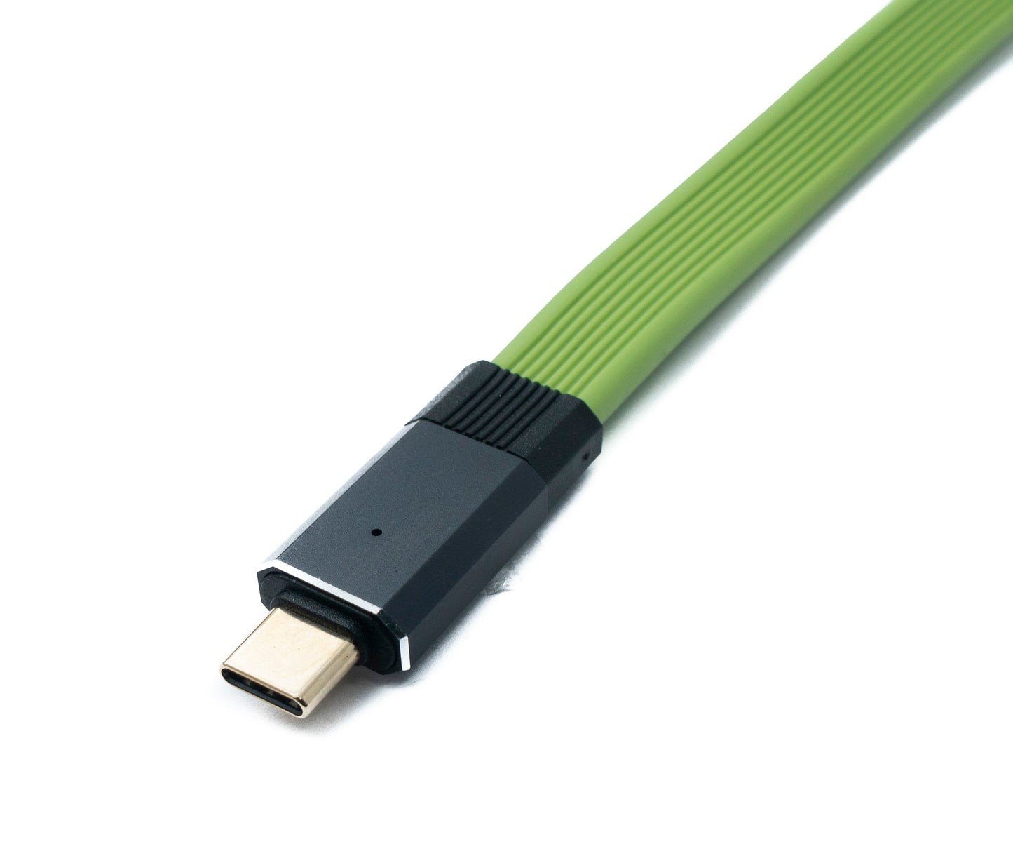 SYSTEM-S USB 3.2 Gen 2 Kabel 20 cm Typ C Stecker zu Stecker Flachkabel Grün 20 Gbit/s 100 W