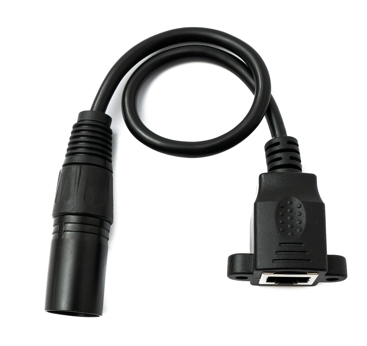 SYSTEM-S LAN cable 30 cm RJ45 socket to XLR 3 pin plug screw in black