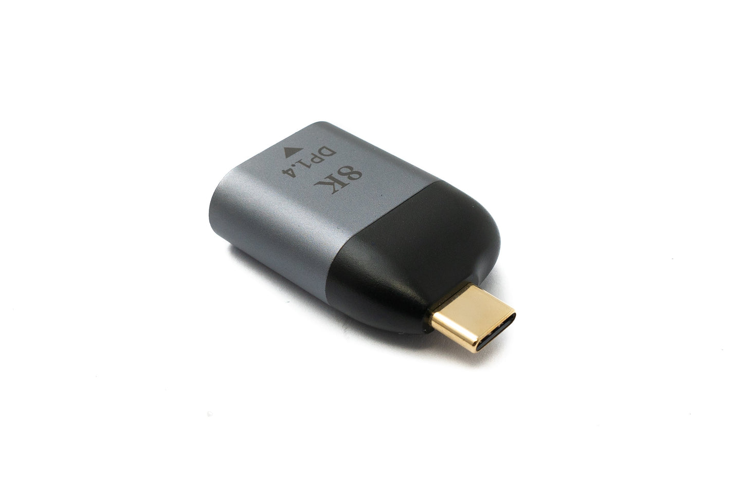 SYSTEM-S DisplayPort Adapter DP Buchse zu USB 3.1 Typ C Stecker 8K Kabel in Grau