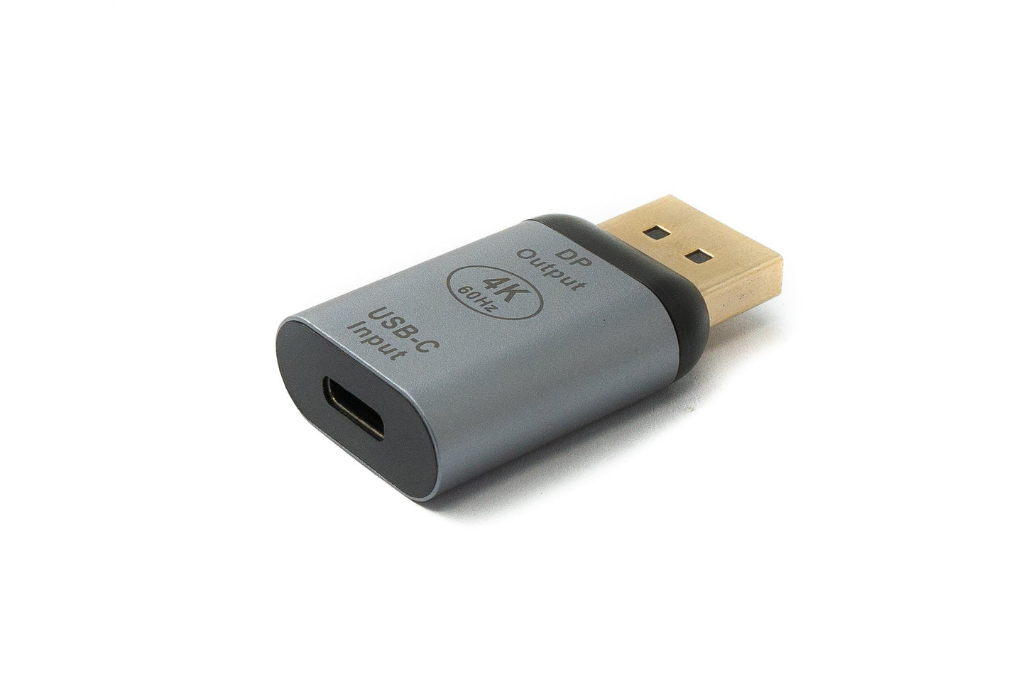 SYSTEM-S USB Adapter 3.1 Typ C Buchse zu DisplayPort Stecker unidirektional DP 4K Kabel in Grau