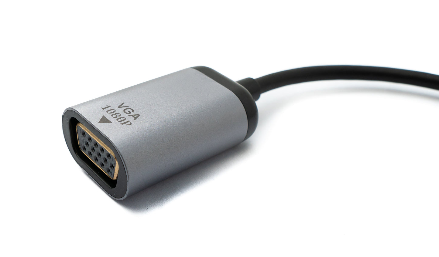 SYSTEM-S VGA Kabel 19 cm Buchse zu USB 3.1 Typ C Stecker in Grau