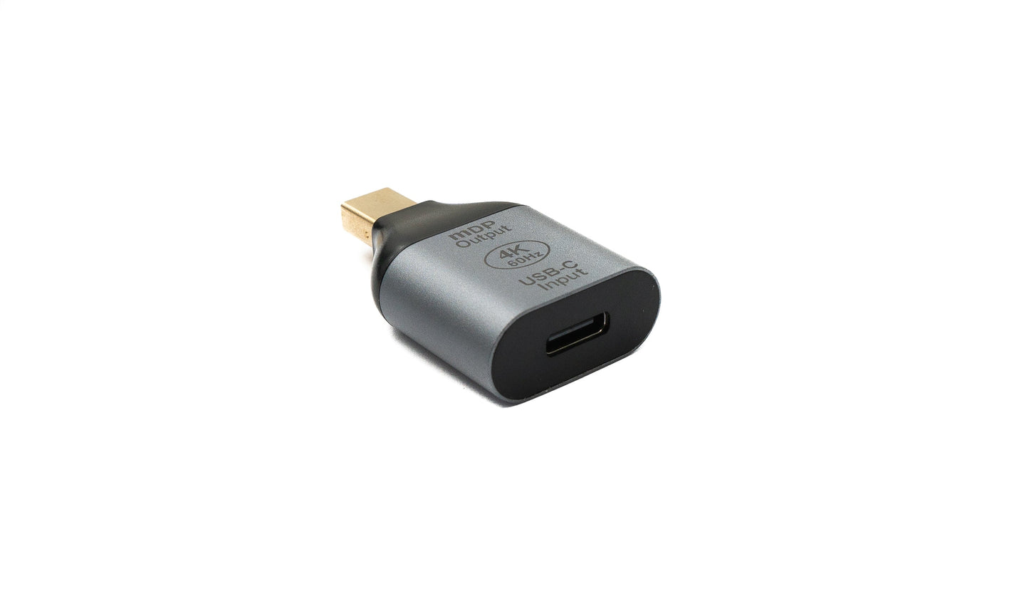 SYSTEM-S USB Adapter 3.1 Type C Female to Mini DisplayPort Male Unidirectional DP 4K Cable in Gray