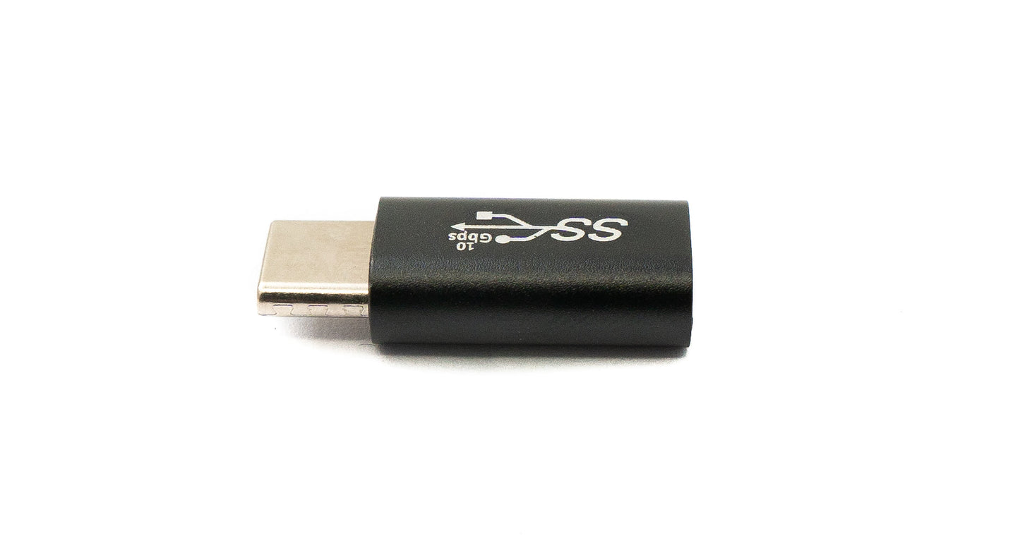 SYSTEM-S USB 3.1 Gen 2 Adapter Type C Male to Female Cable in Black