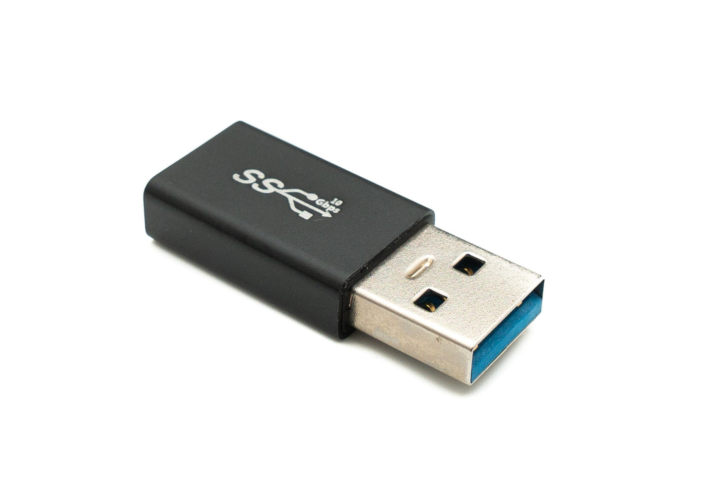 SYSTEM-S USB 3.0 Adapter Typ A Stecker zu Buchse in Schwarz