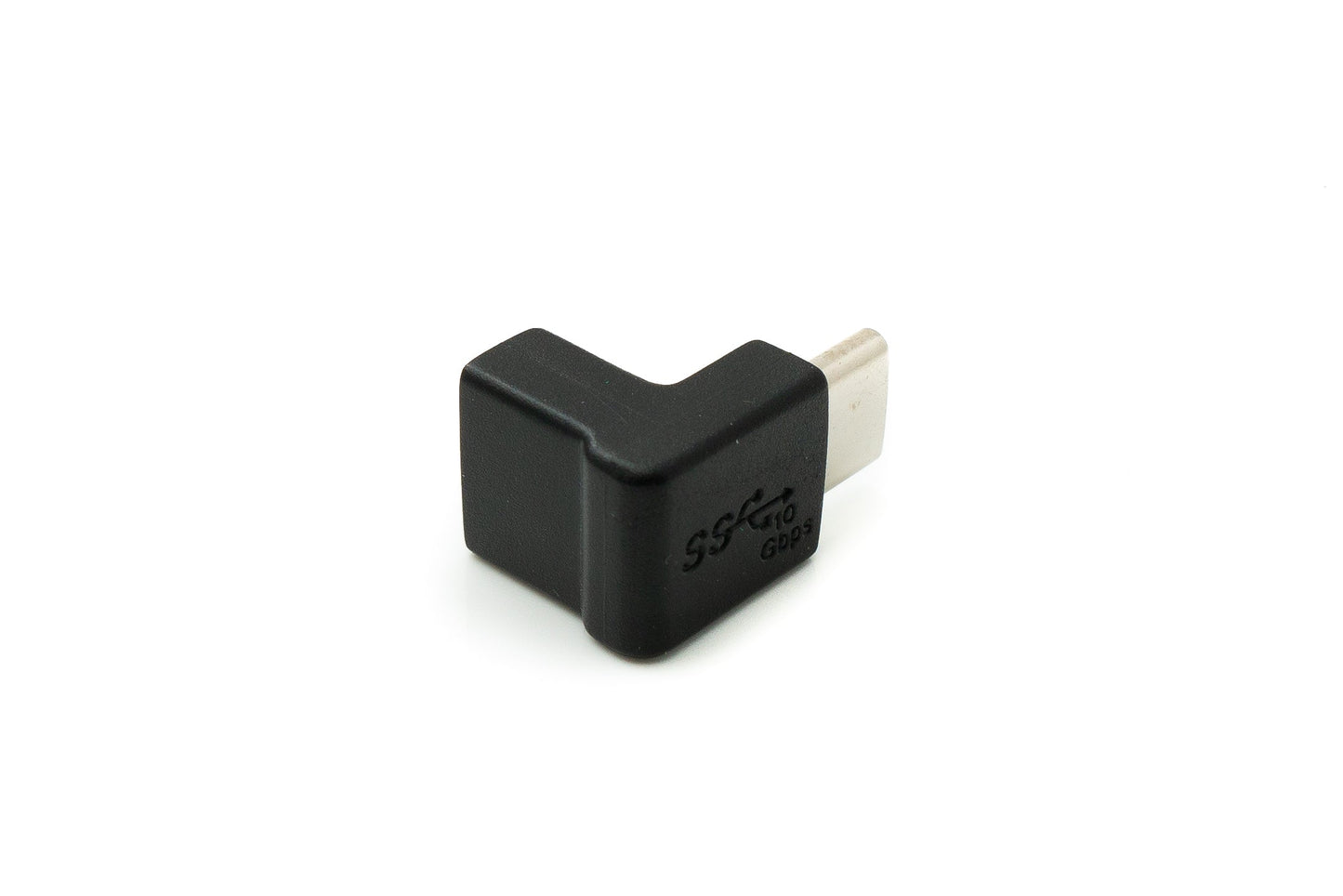 SYSTEM-S USB 3.1 Adapter Typ C Stecker zu Buchse Winkel Kabel in Schwarz
