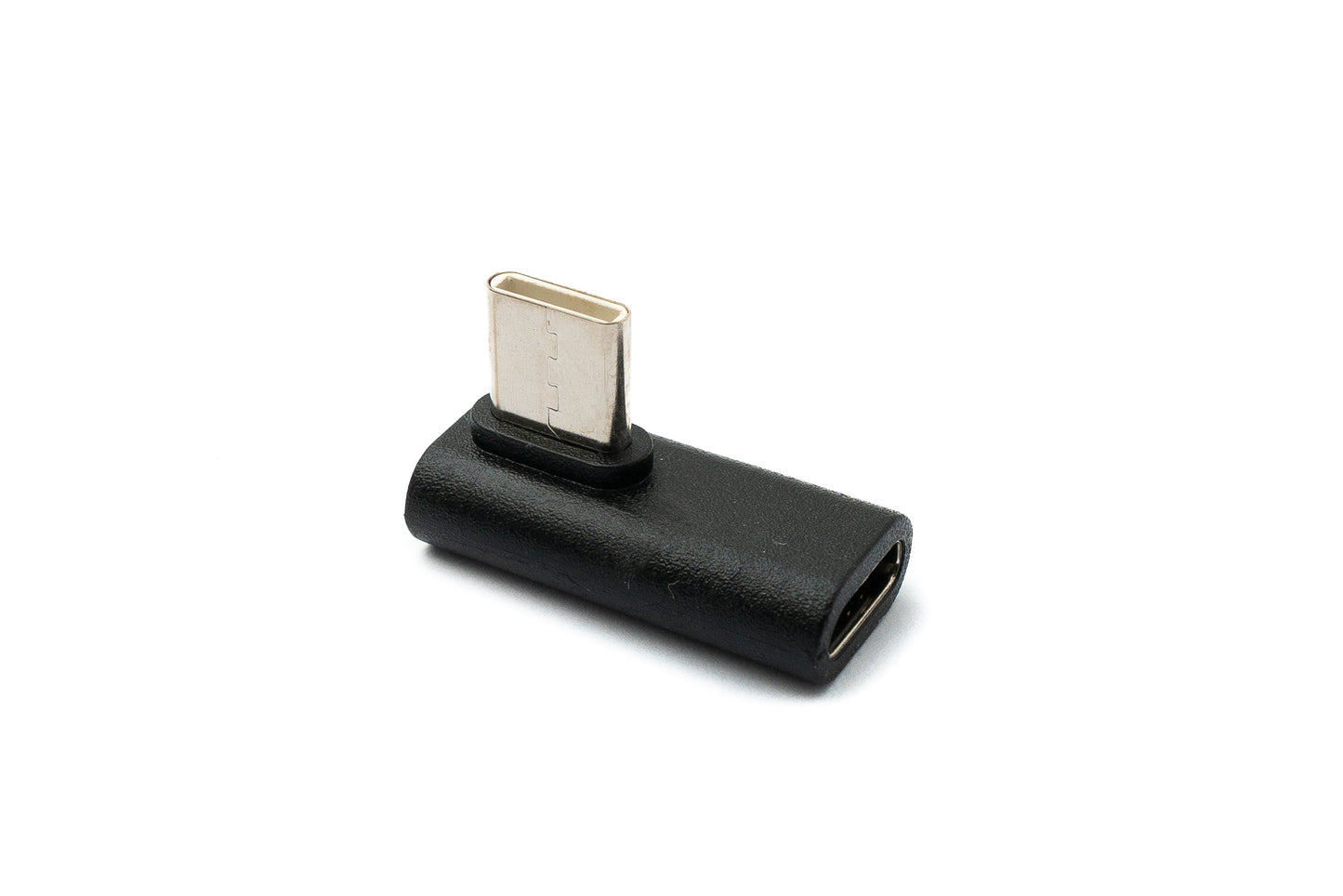 SYSTEM-S USB 3.1 Adapter Typ C Stecker zu Buchse Winkel Kabel in Schwarz