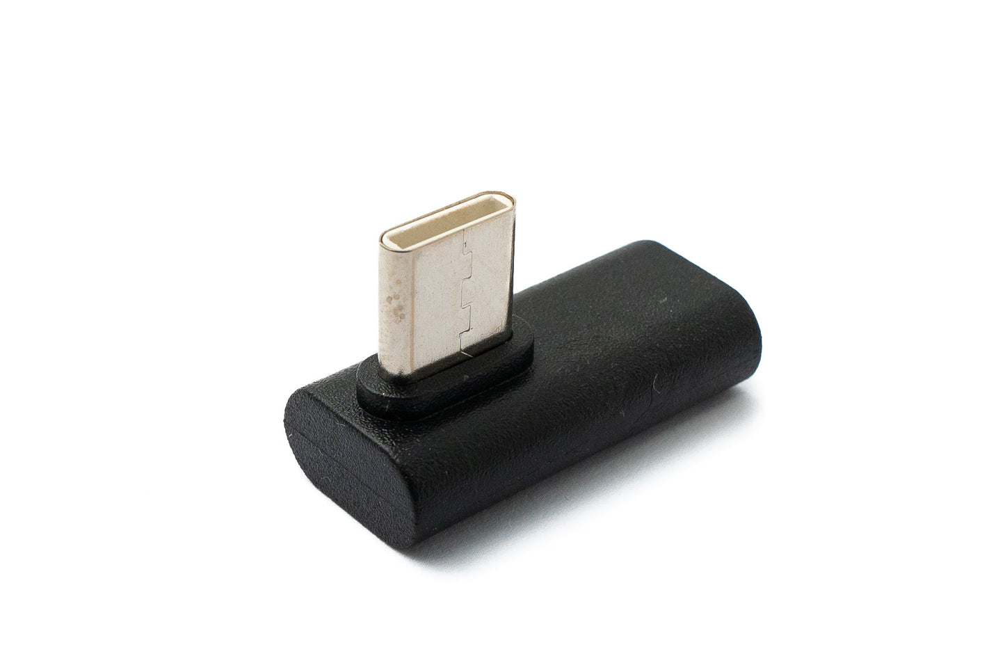 SYSTEM-S USB 3.1 Adapter Typ C Stecker zu Buchse Winkel Kabel in Schwarz