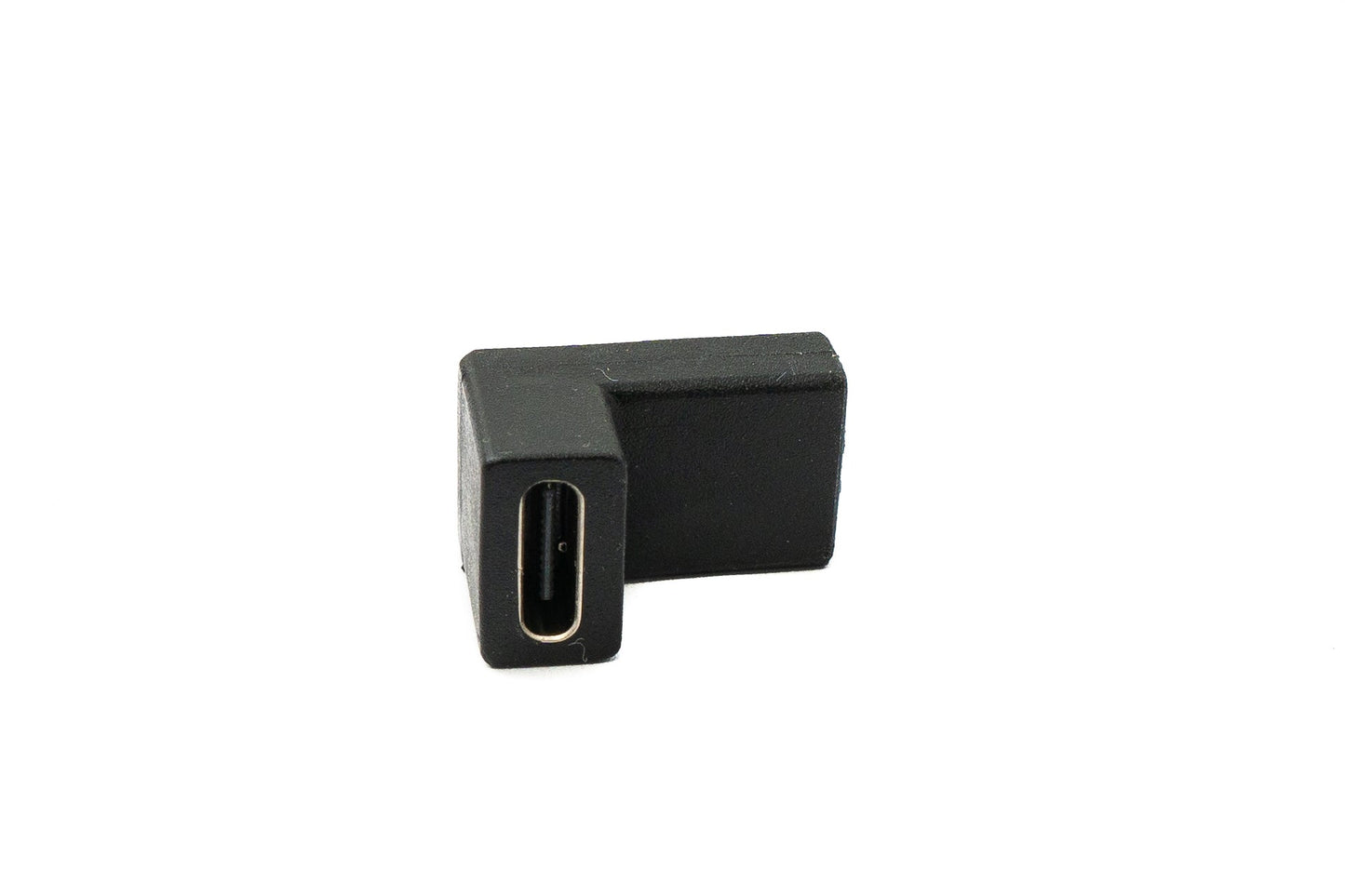 SYSTEM-S USB 3.1 Adapter Typ C Buchse zu Buchse Winkel Kabel in Schwarz