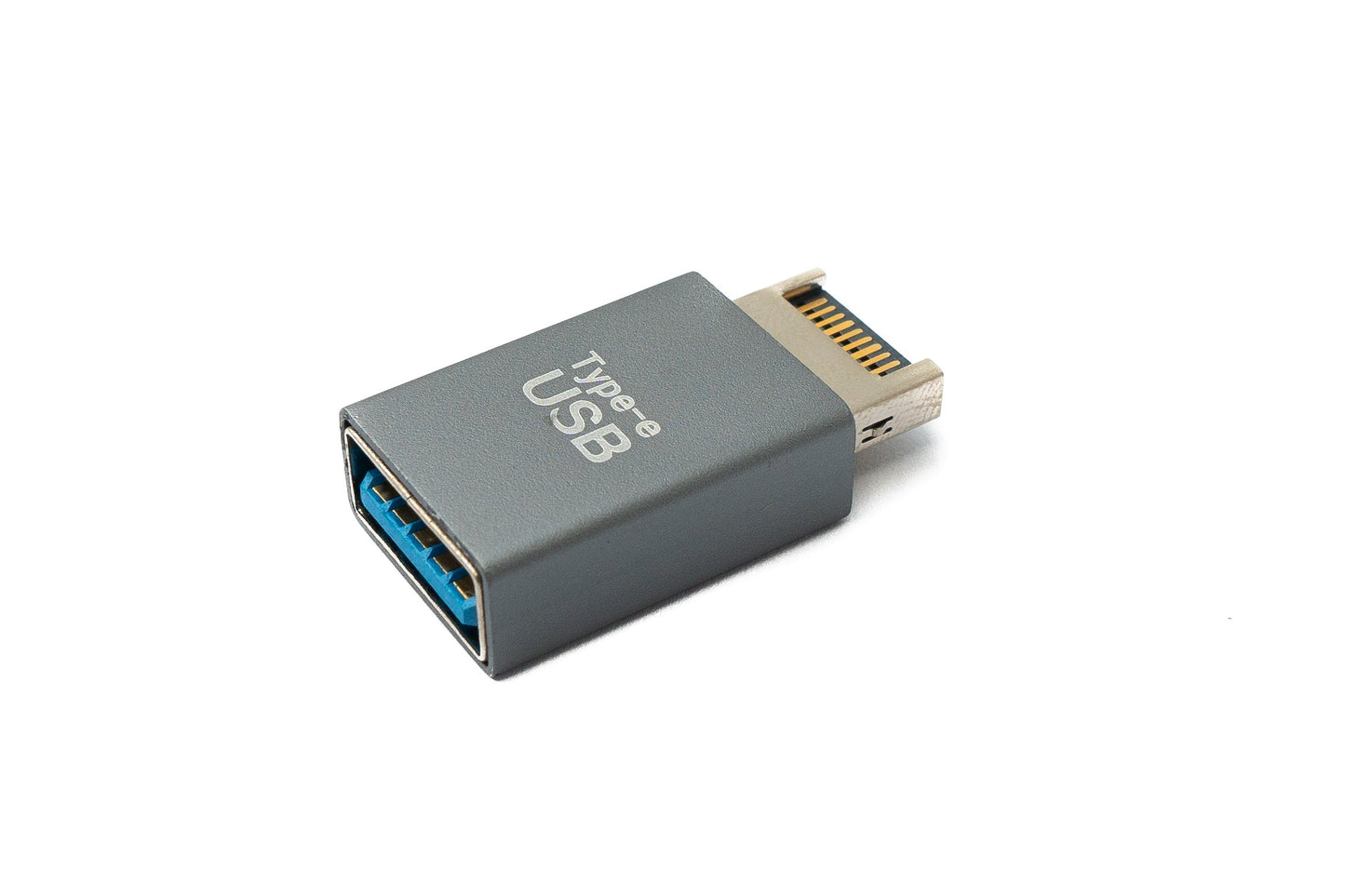 SYSTEM-S USB 3.1 Adapter Typ E Stecker zu 3.0 Typ A Buchse Adapter in Grau