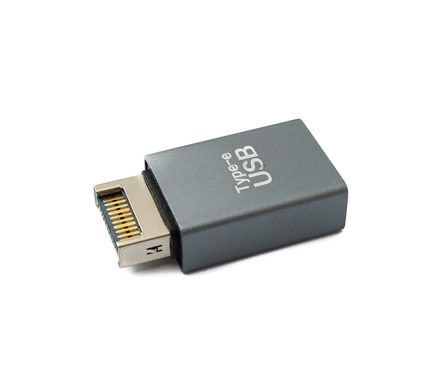 SYSTEM-S USB 3.1 Adapter Typ E Stecker zu 3.0 Typ A Buchse Adapter in Grau