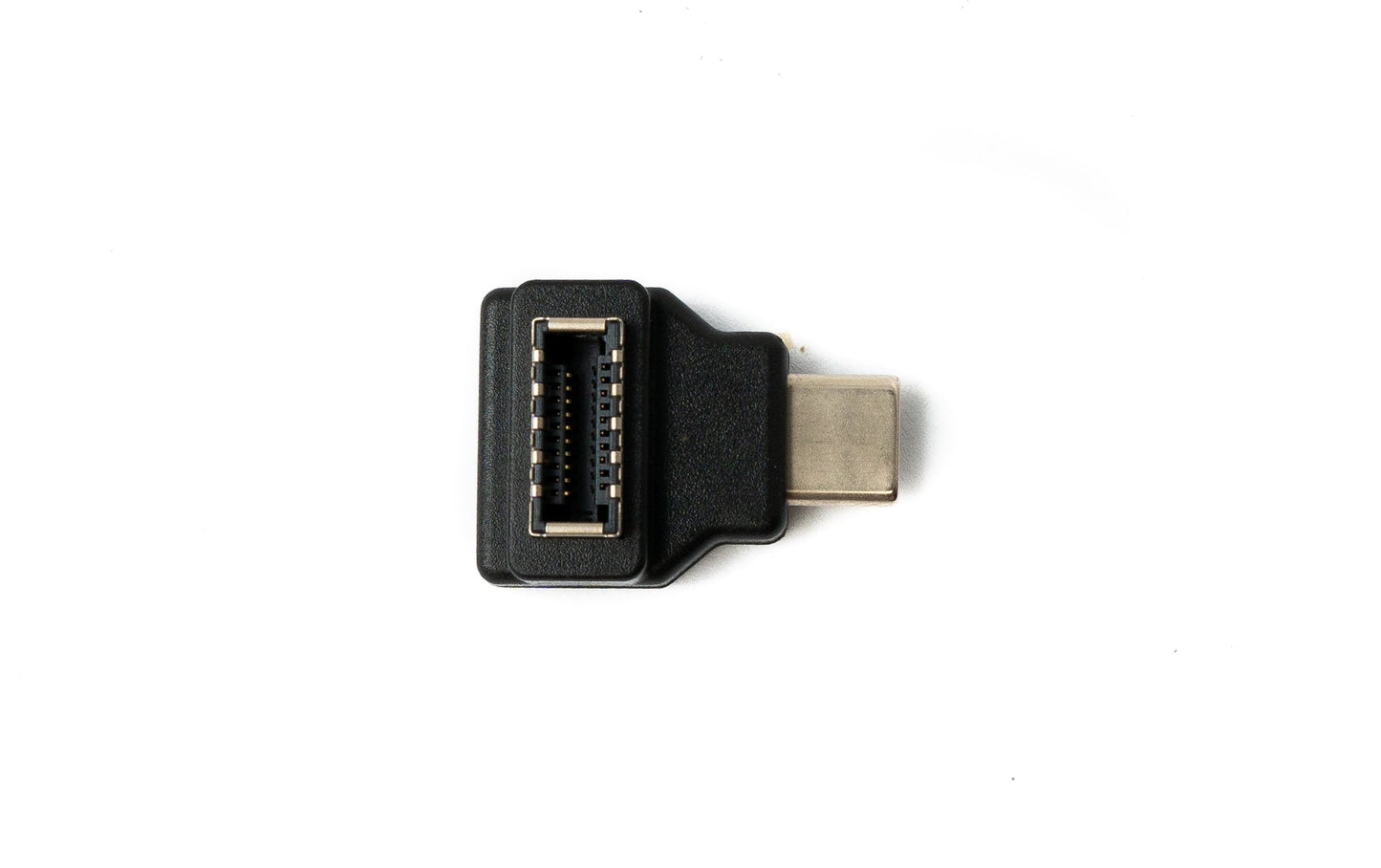 SYSTEM-S USB 3.1 Adapter Typ E Buchse zu Typ C Stecker Adapter Winkel in Schwarz