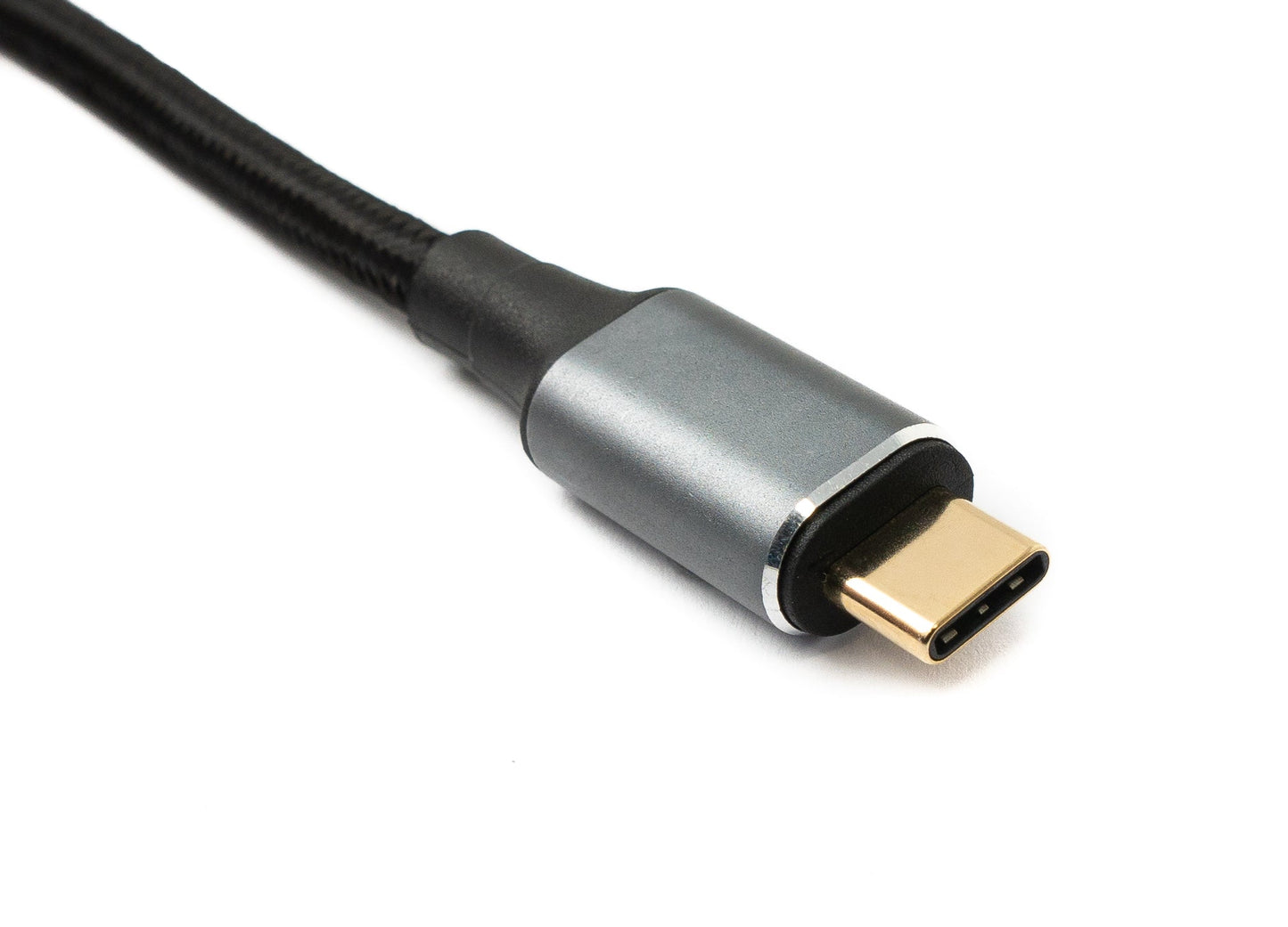 SYSTEM-S USB4 USB Kabel 100 cm Typ C Stecker zu Stecker 40 Gbit/s USB 4.0 geflochten Winkel