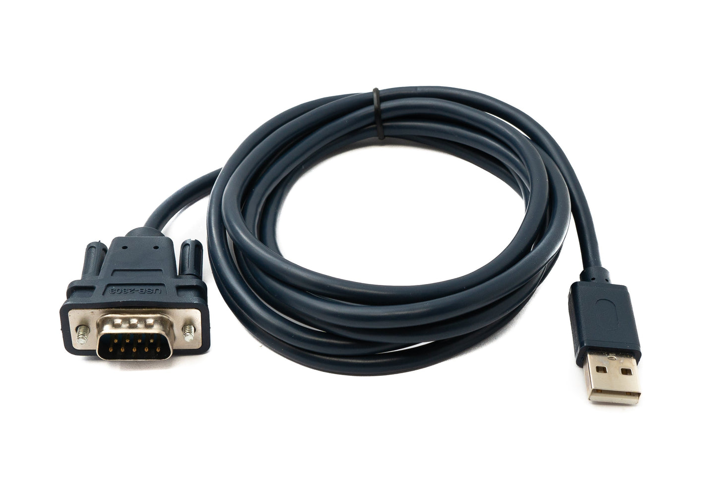 SYSTEM-S USB 2.0 cable 200 cm Type A male to RS232 DB9 female in black