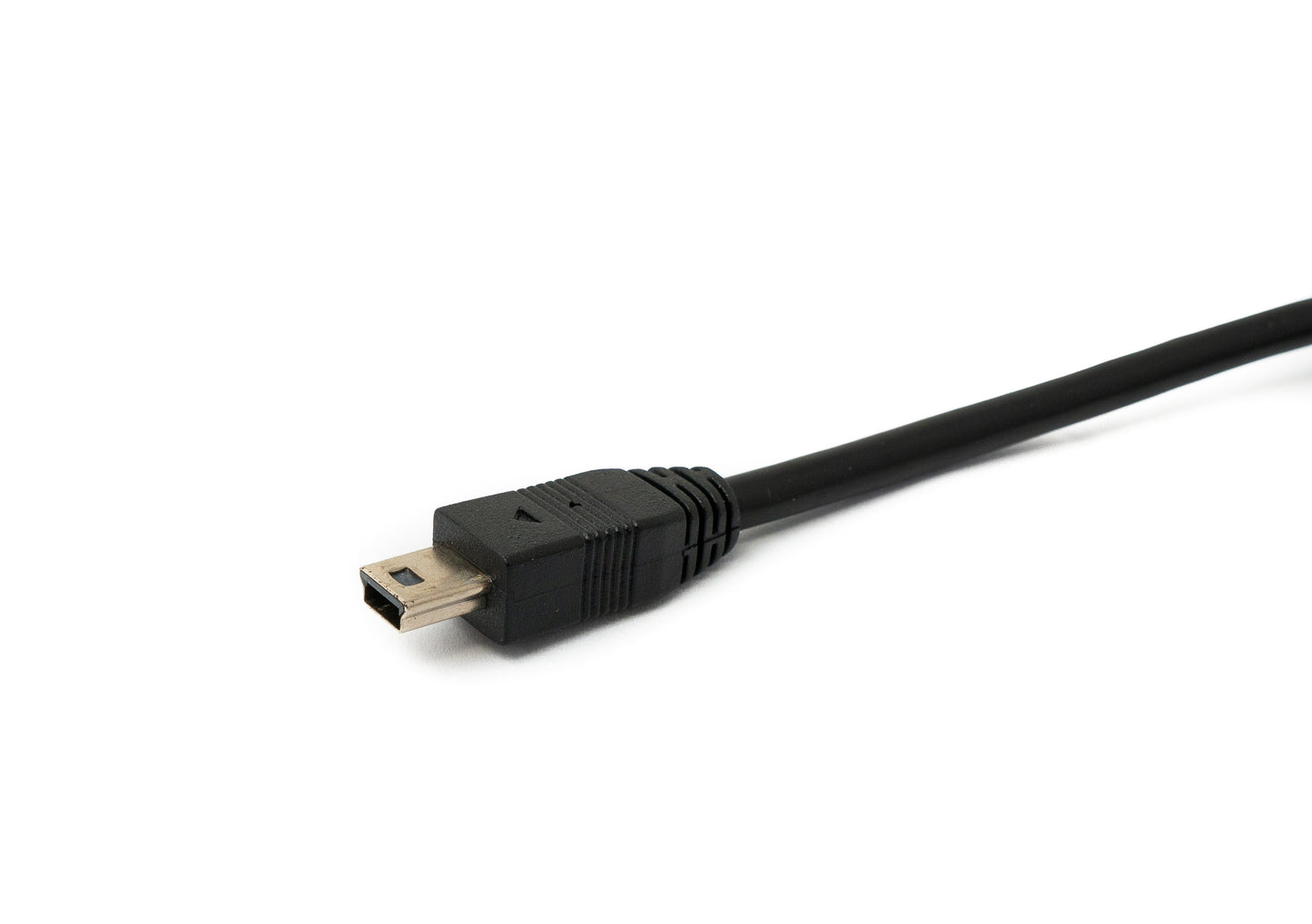 SYSTEM-S USB 2.0 Kabel 100 cm Mini B Stecker zu Buchse Bulkhead Wasserfest in Schwarz
