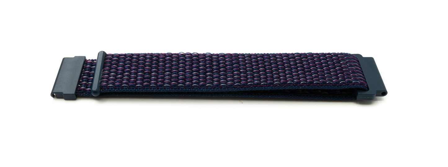 SYSTEM-S 22 mm nylon strap for Fitbit Versa 2 1 Lite Smartwatch in blue