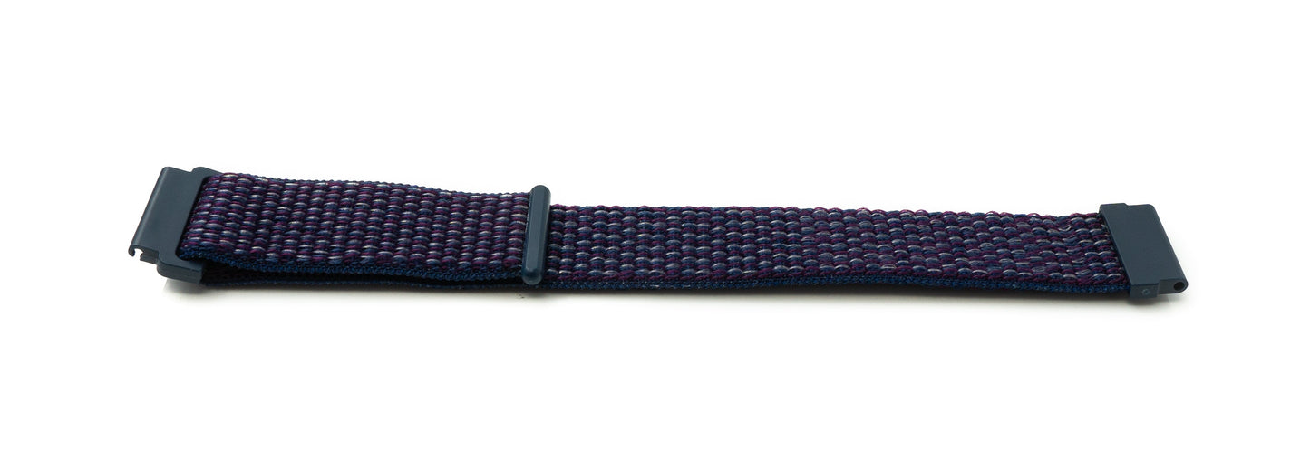 SYSTEM-S 22 mm nylon strap for Fitbit Versa 2 1 Lite Smartwatch in blue