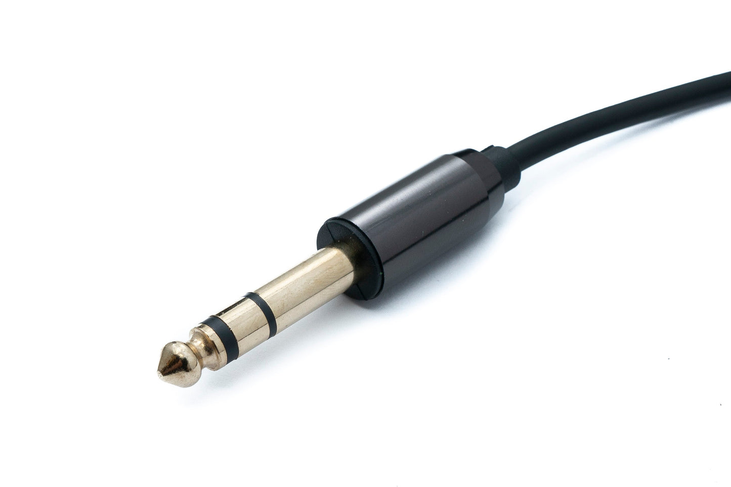 SYSTEM-S Audio Klinke Kabel 100 cm AUX 6,35 mm 3 polig TRS Stecker zu Stecker