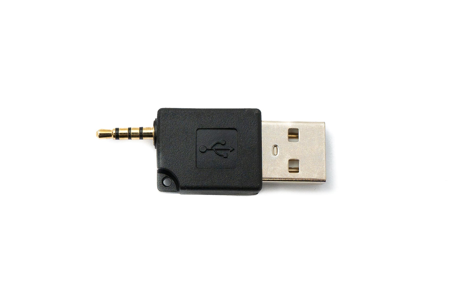 SYSTEM-S Audio USB Adapter 3,5mm Klinke Stecker zu 2.0 Typ A Stecker AUX Kabel in Schwarz