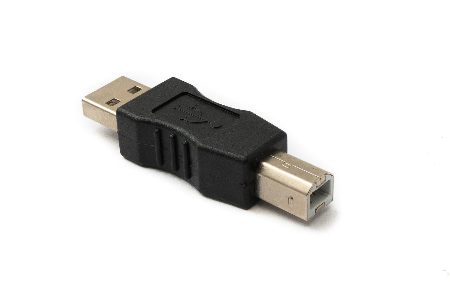 SYSTEM-S USB 2.0 Adapter Typ B Stecker zu A Stecker Kabel in Schwarz