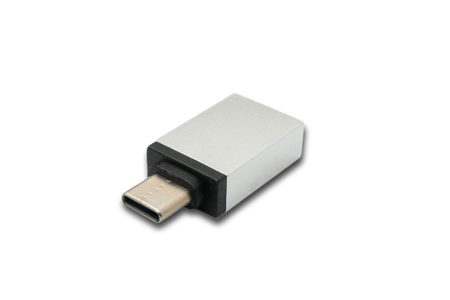 SYSTEM-S USB Y Adapter 3.1 Typ C & 2.0 Micro B Stecker zu 3.0 A Buchse Schlaufe in Grau