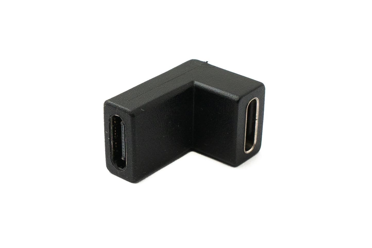 SYSTEM-S USB 3.1 Adapter Typ C Buchse zu Buchse Winkel Kabel in Schwarz