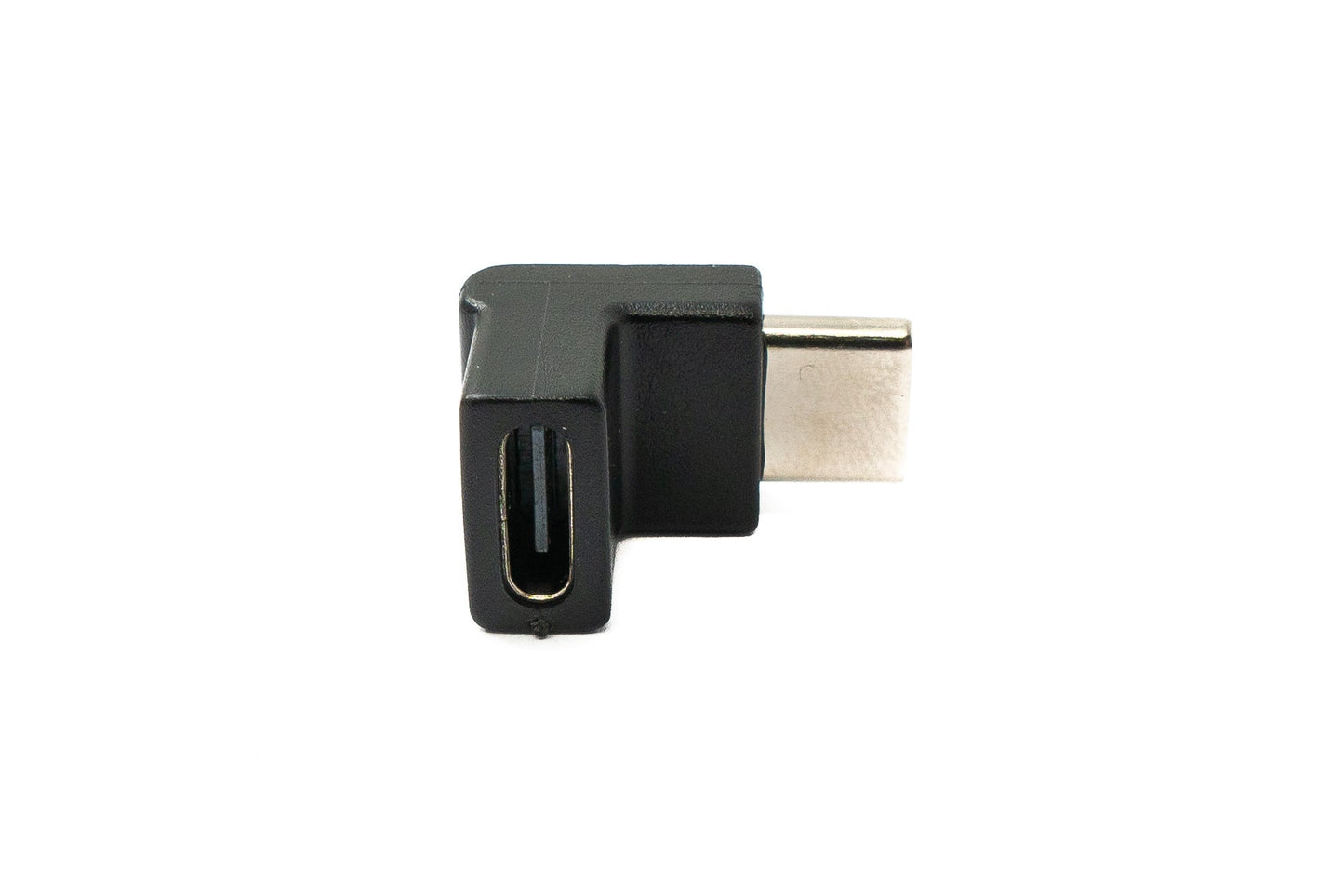 SYSTEM-S USB 3.1 Adapter Typ C Stecker zu Buchse Winkel Kabel in Schwarz
