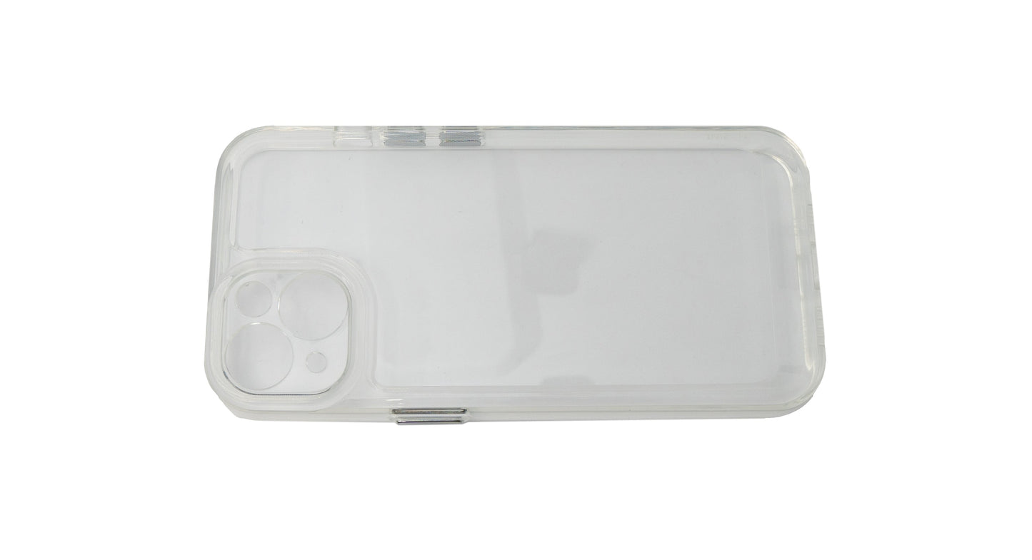 SYSTEM-S Schutzhülle stoßfest aus TPU Silikon in Weiß Transparent Hülle für iPhone 14