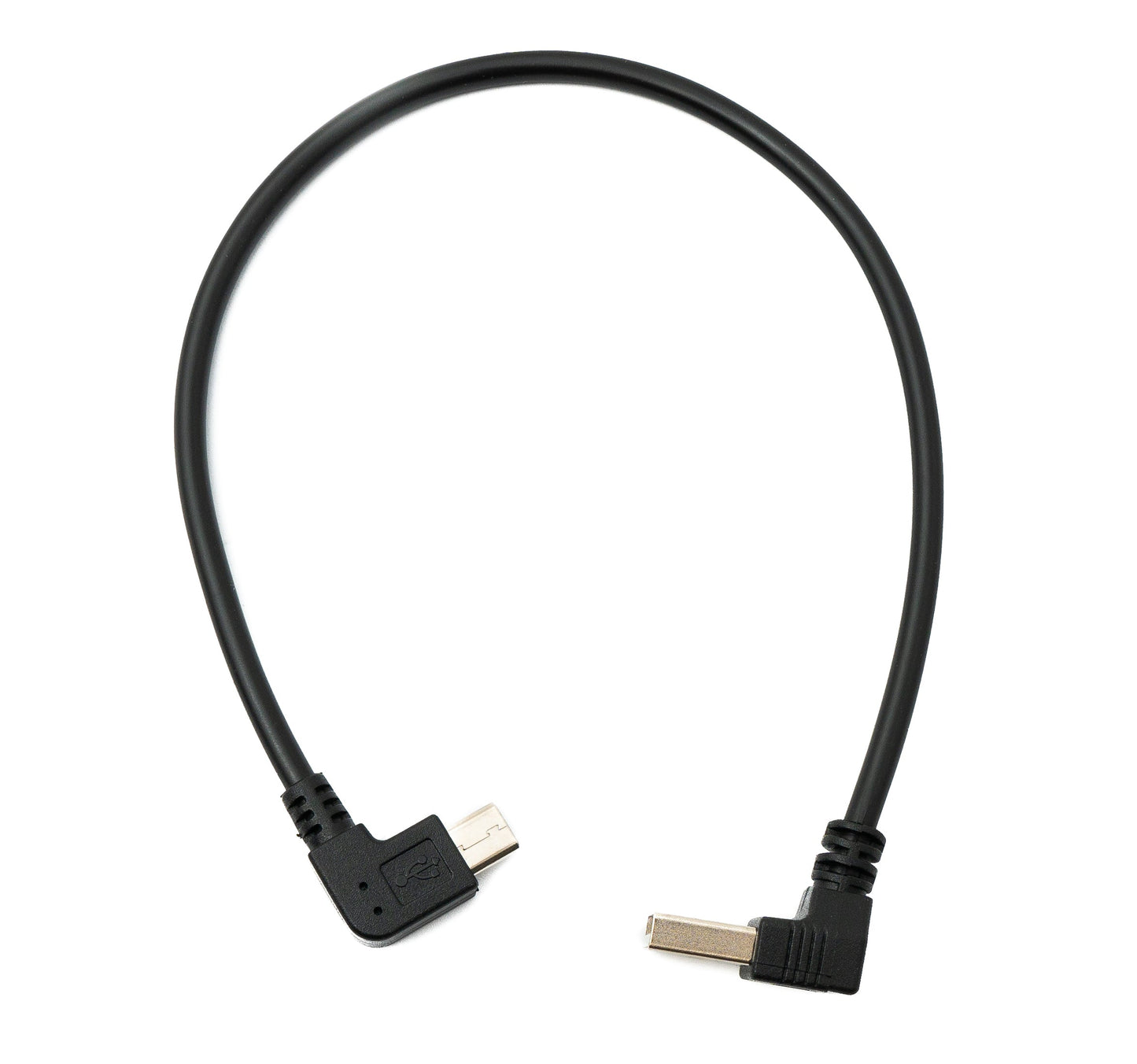 SYSTEM-S USB 2.0 cable 30 cm type A male to micro B male angled left up angled