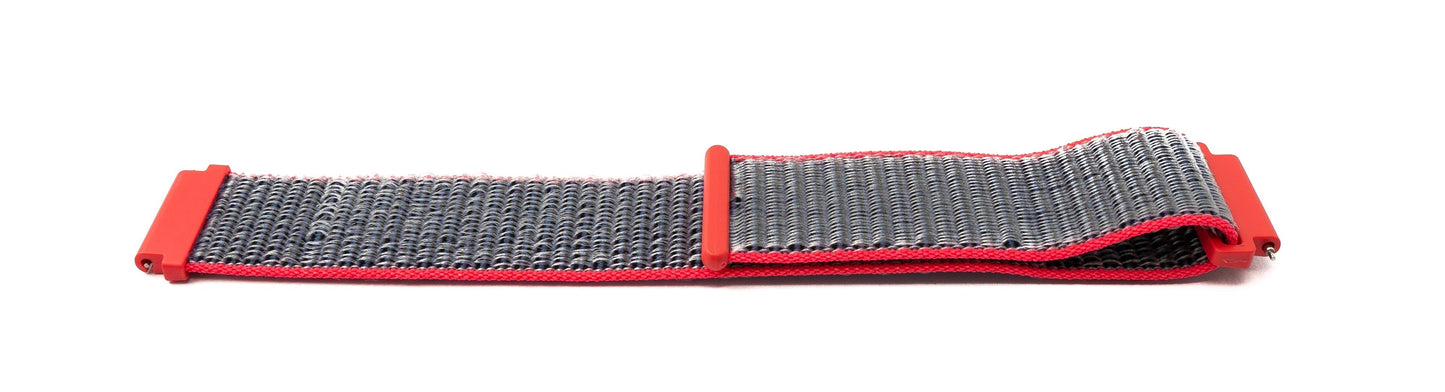 SYSTEM-S Armband 20 mm aus Nylon für Huawei Watch Smartwatch in Neon Pink