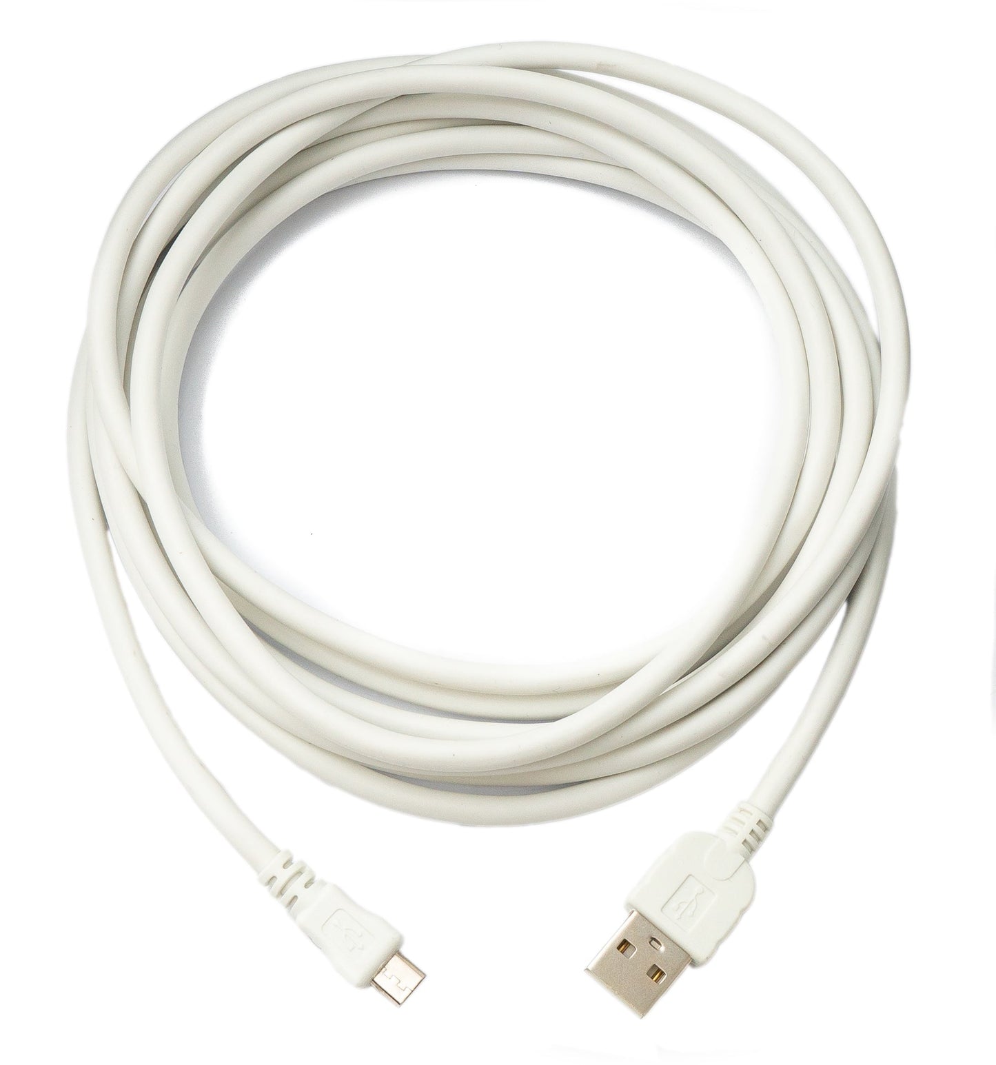 SYSTEM-S USB 2.0 cable 300 cm Micro B plug to Type A plug in white
