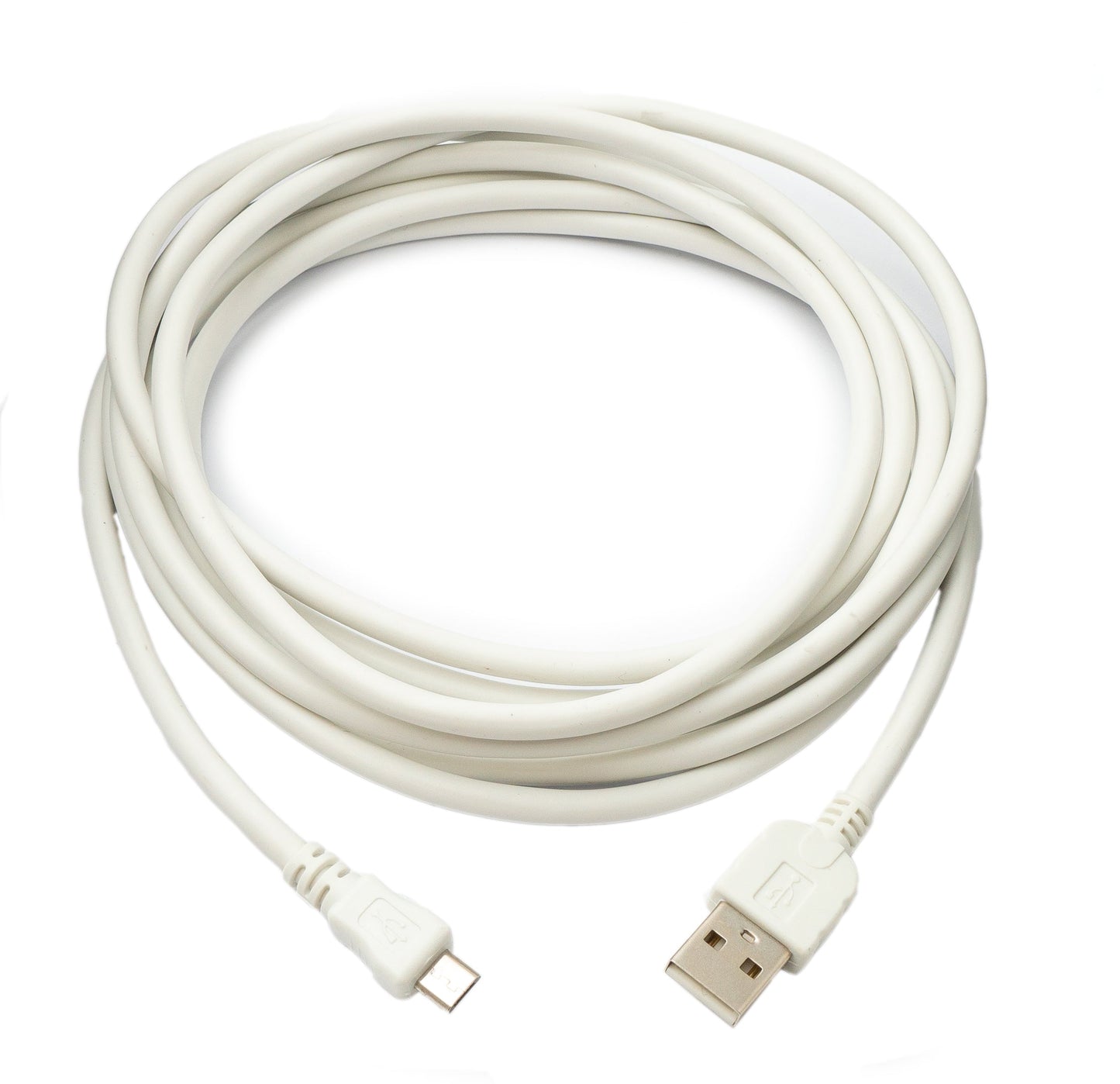 SYSTEM-S USB 2.0 cable 300 cm Micro B plug to Type A plug in white