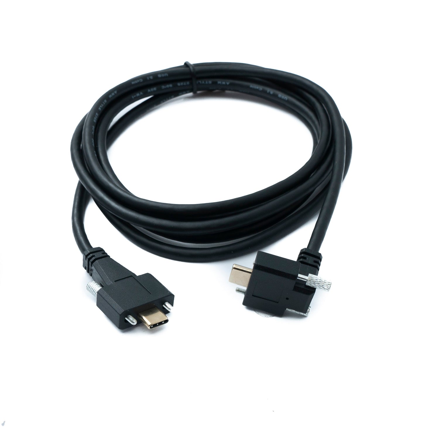 SYSTEM-S USB 3.1 Gen 2 Cable 2 m Type C Male to Male Panel Mount Angled Up Down Angled 10 Gbit/s 100W