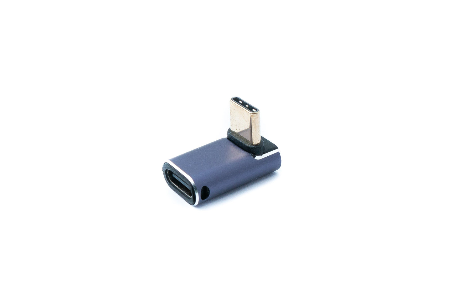 SYSTEM-S USB4 USB Adapter Typ C Stecker zu Buchse 40 Gbit/s USB 4.0 Winkel Kabel in Grau