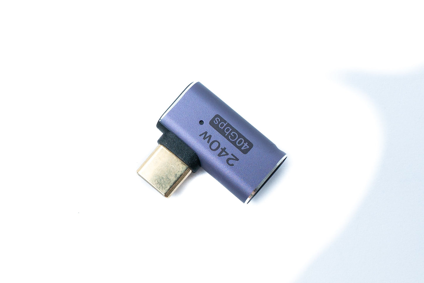 SYSTEM-S USB4 USB Adapter Typ C Stecker zu Buchse 240W 40 Gbit/s USB 4.0 Winkel Kabel in Grau