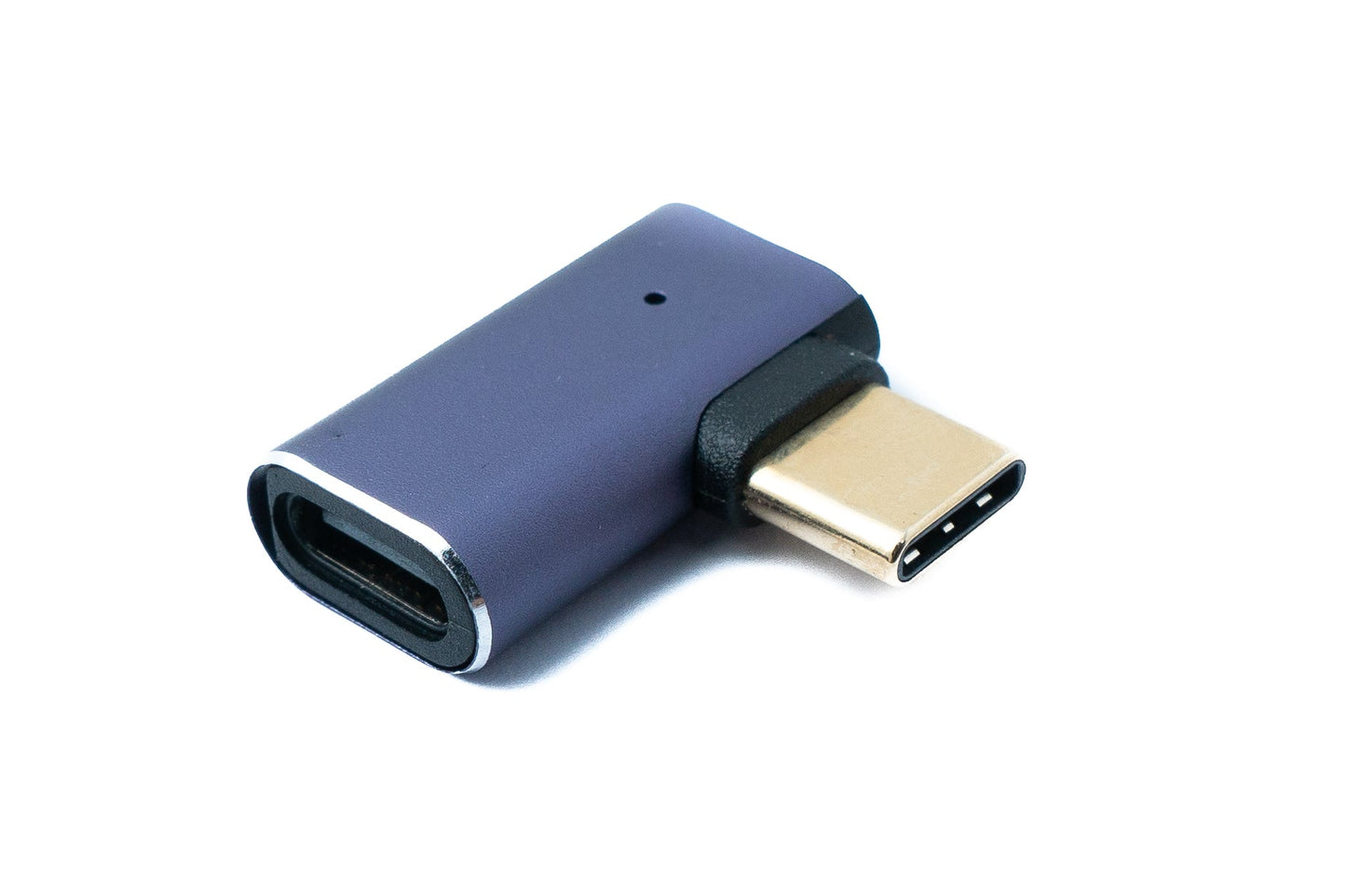 SYSTEM-S USB4 USB Adapter Typ C Stecker zu Buchse 240W 40 Gbit/s USB 4.0 Winkel Kabel in Grau