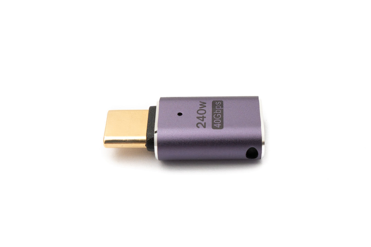 SYSTEM-S USB4 Adapter Typ C Stecker zu Buchse 40 Gbit/s USB 4.0 Kabel 240 W in Grau