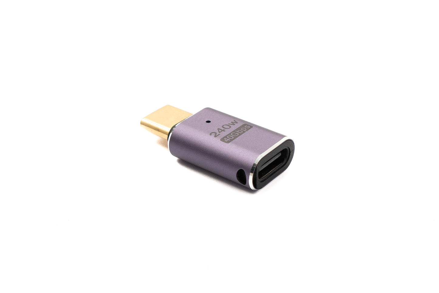 SYSTEM-S USB4 Adapter Typ C Stecker zu Buchse 40 Gbit/s USB 4.0 Kabel 240 W in Grau