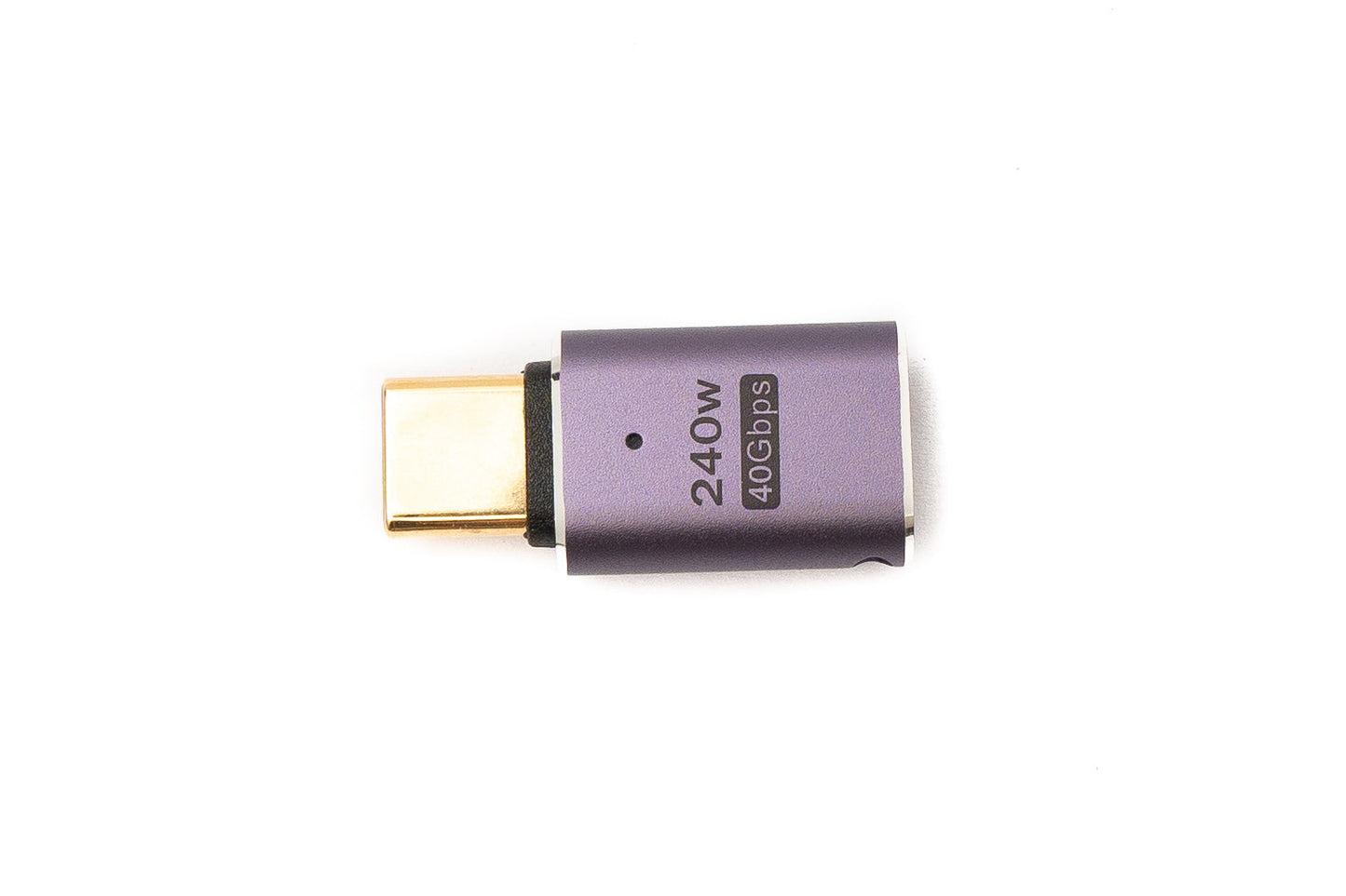 SYSTEM-S USB4 Adapter Typ C Stecker zu Buchse 40 Gbit/s USB 4.0 Kabel 240 W in Grau