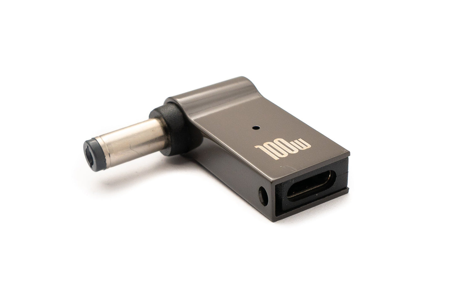 SYSTEM-S USB 3.1 Adapter Typ C Stecker zu DC 20V 5,5 x 2,1 mm Buchse in Grau