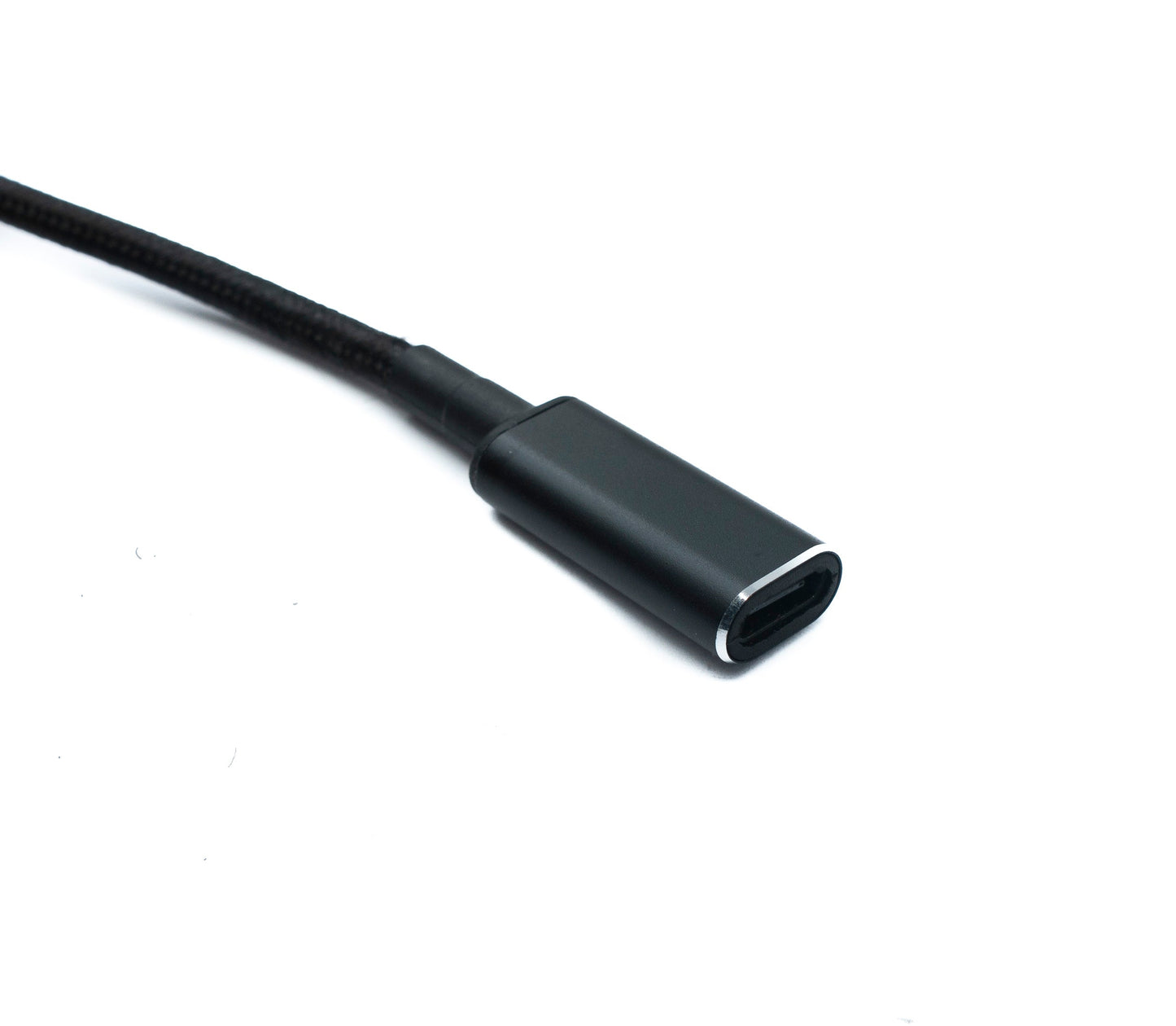 SYSTEM-S DC 20V Kabel 10 cm 4,0 x 1,35 Stecker zu USB 3.1 Typ C Buchse geflochten Winkel