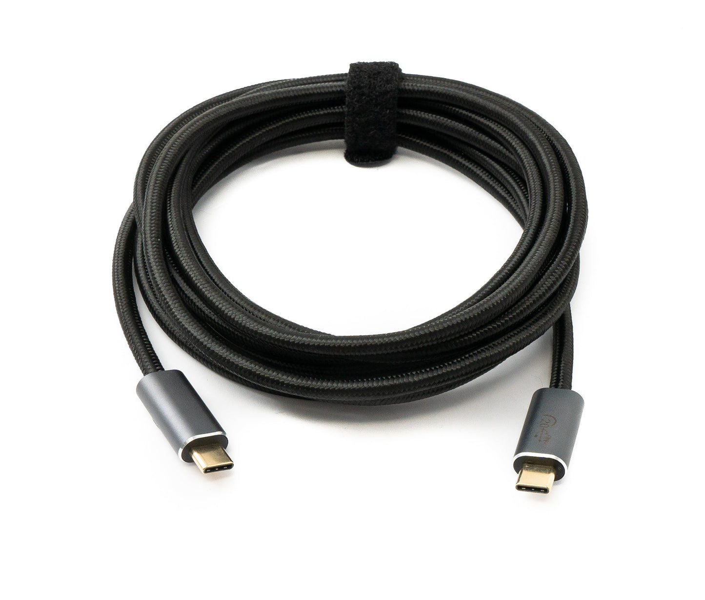 SYSTEM-S USB 3.2 Gen 2 Kabel 300 cm Typ C Stecker zu Stecker geflochten Schwarz