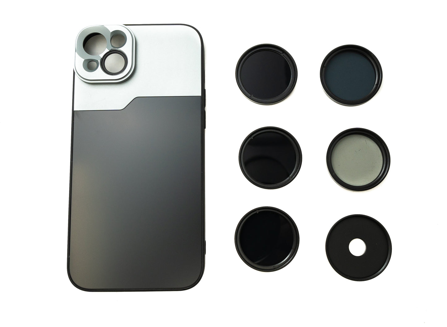 SYSTEM-S ND Filter Set 37 mm Neutraldichte mit Hülle und Tasche für iPhone 14 Plus