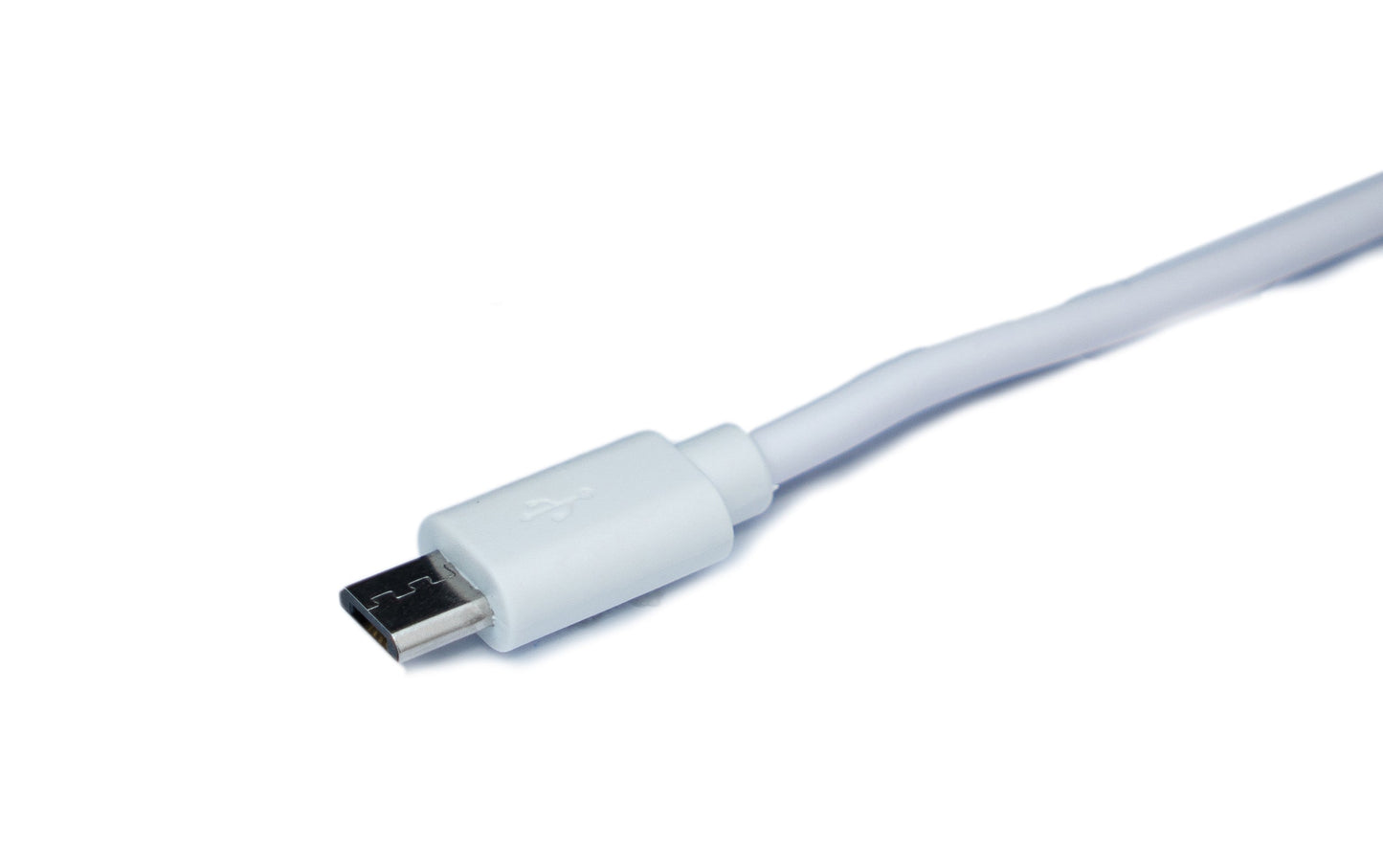 SYSTEM-S USB 2.0 Kabel 100 cm Micro B Stecker zu Typ A Stecker in Weiß