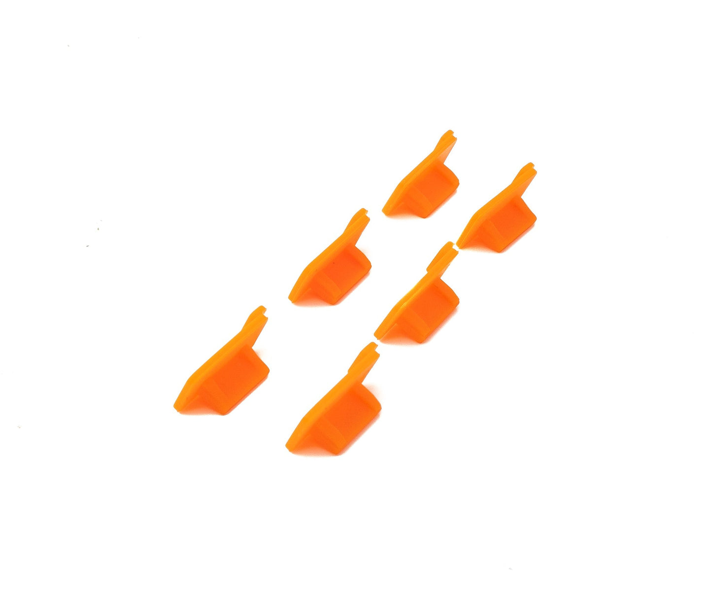 SYSTEM-S 6x USB Typ A Anti Staub Schutz Abdeckung aus Silikon in Orange
