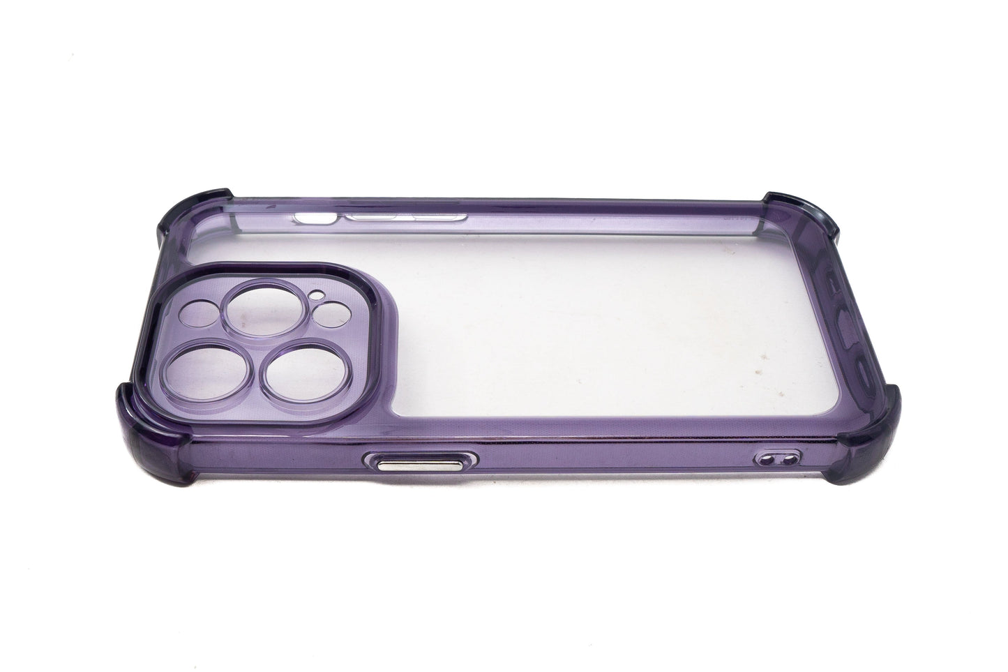 SYSTEM-S protective case shockproof made of TPU in purple transparent case for iPhone 14 Pro