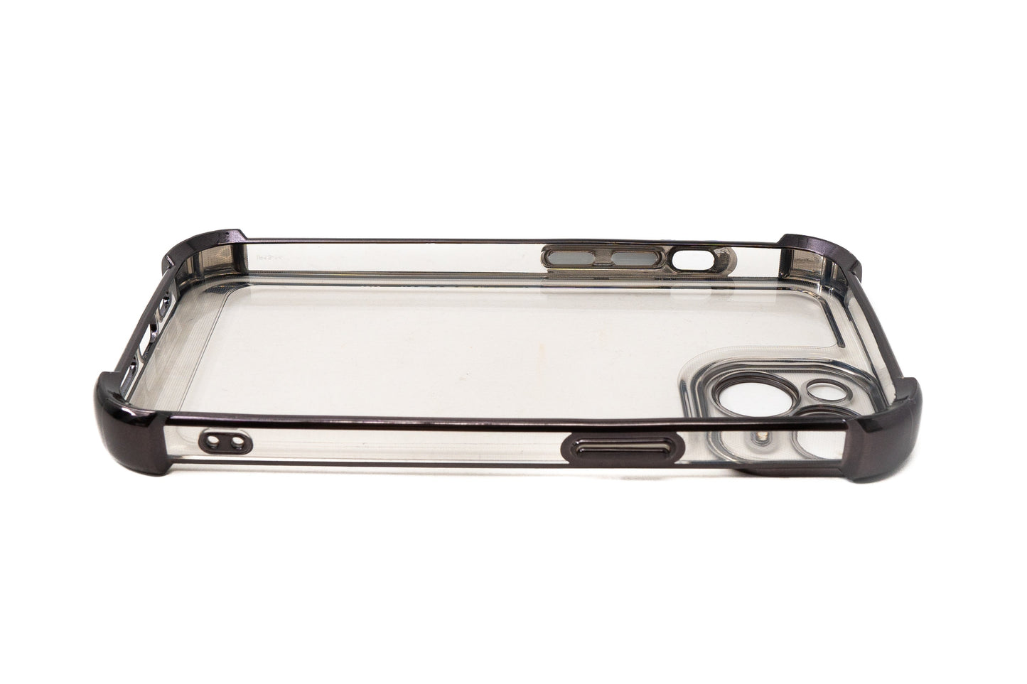SYSTEM-S protective case shockproof made of TPU in glossy black transparent case for iPhone 14