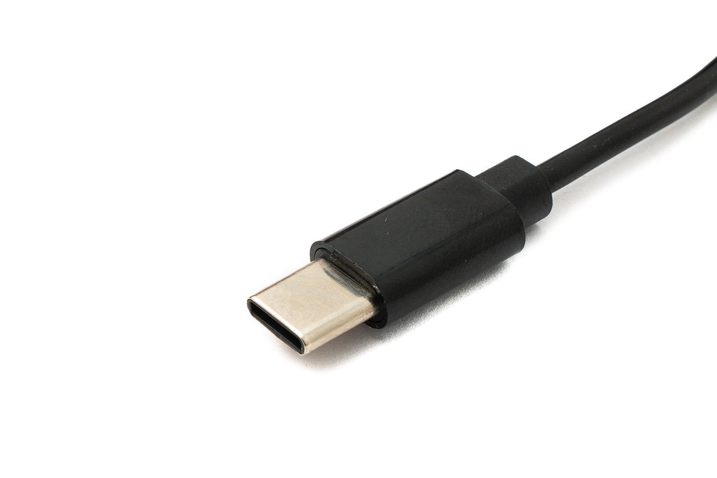 SYSTEM-S USB 3.1 Kabel 50 cm Typ C Stecker zu 2.0 A Stecker Spirale in Schwarz