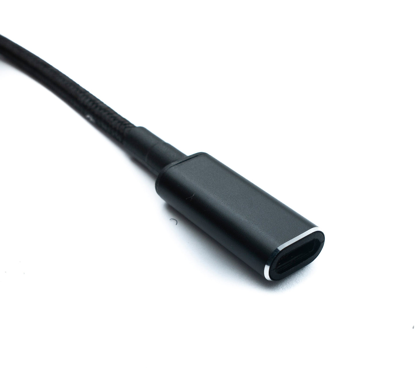 SYSTEM-S DC 20V Kabel 15 cm 6,0 x 1,4 Stecker zu USB 3.1 Typ C Buchse geflochten Winkel